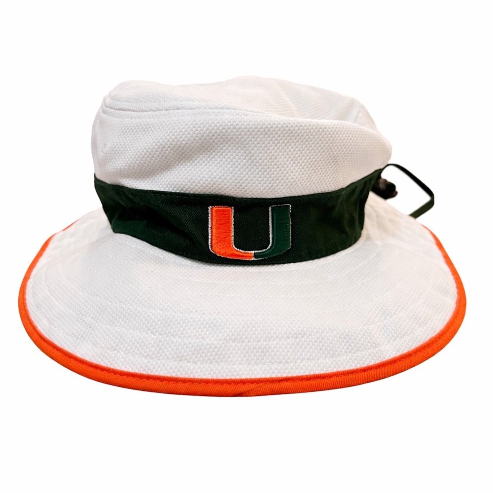 NWT Zephyr Bucket Hat Pontoon Trim, Miami Hurricanes L
